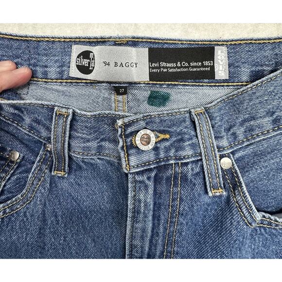 Levi's Silver Tab 94 Baggy Jeans Relaxed Fit Denim Pants Mens Size 27x31 - Picture 2 of 10